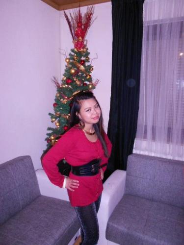 me  - Just a pic and strike a pose. Lady in red. Christmas time!