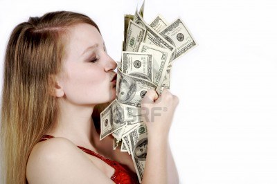 money kiss - Hope we&#039;ll all be rich. happy in life. And Successful