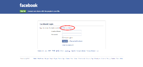 Fake Facebook Log in page? - This was the page that came when I clicked one of the sites on Ayuwage.
