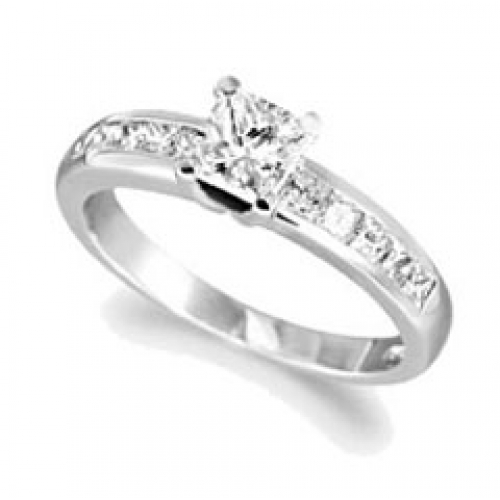Princess Cut Diamond - This is a princess cut diamond engagement ring.