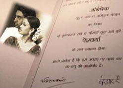 Ash wedding card - wedding card of Aishwarya and Abhi
