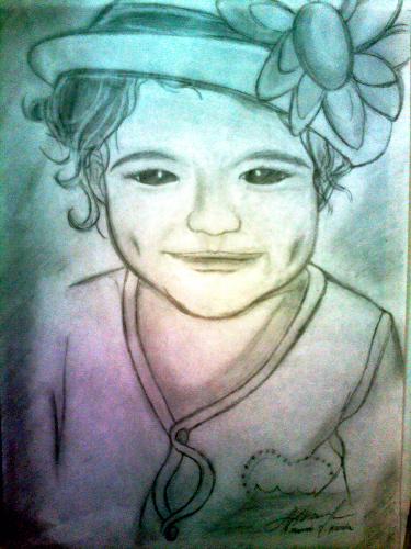 love for ART.. :) sooo inspired ! - a drawing of my baby.. :) a beautiful piece of art i made.