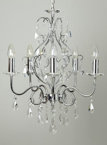 Chrome/Glass Chandelier Bought From BHS - Chrome/Glass Chandelier - Bargain!