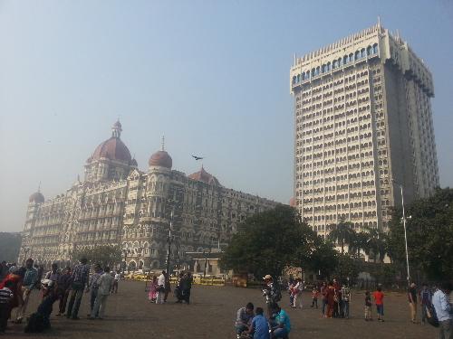 The Taj Mahal Palace Hotel - This picture was taken from outside the Gateway Of India. The tower is adjacent to the palace.