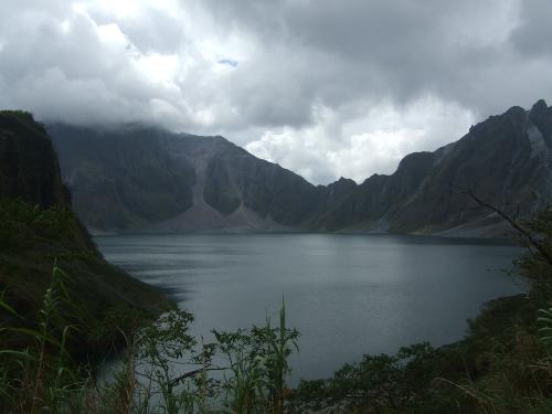 Mt Pinatubo - The crater that was created after Mt Pinatubo, a mountain that was thought to be dormant, erupted in June 1991.