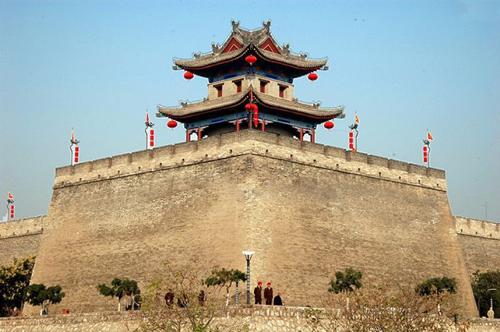the wall - An old huilding,is the landmark building in Xi&#039;an.
