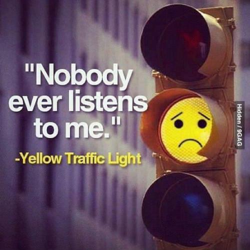 Yellow Light - Traffic Light...No body listens to me...