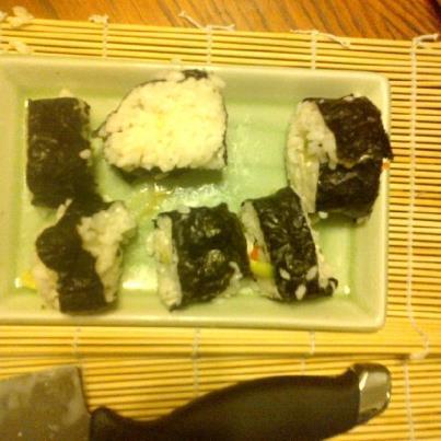 My attempt at sushi - My first attempt at making sushi