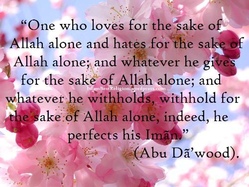 Love for Allah - Love Allah and He will love you for ever