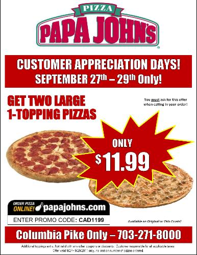 Papa John  - Papa John pizzas are good and awesome!