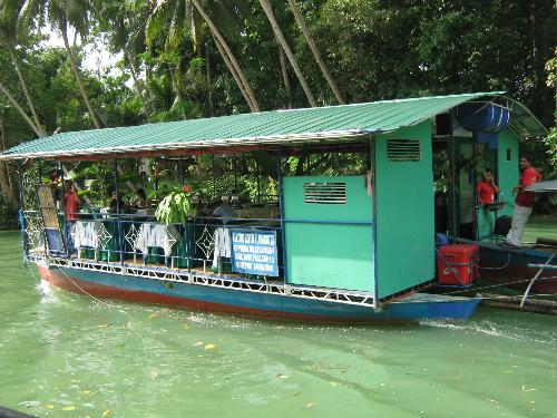 Floating Resto - Floating Resto along river of Bohol. They serve luch buffet with performing bands.
