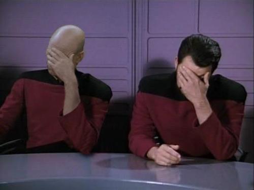 Double face palm -  Because this moment calls for a double face palm