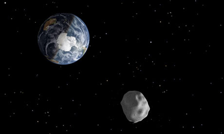 asteroid 2012 DA14 simulation - computer image