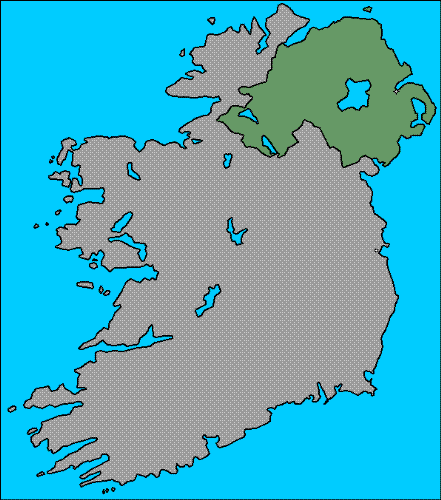 ireland - Northern Ireland (green)
Southern Ireland (grey)