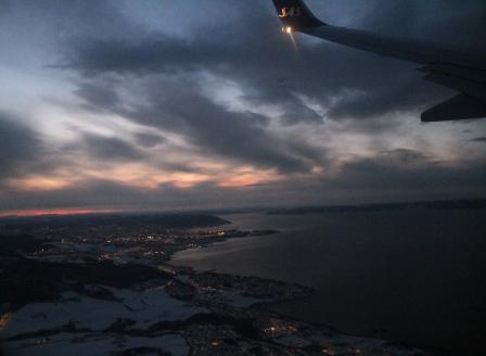 Flying home - Flying home. Not stock photography material :-) Too high ISO, too usual.