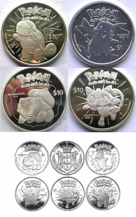 Money - Niue Pokemon legal coins