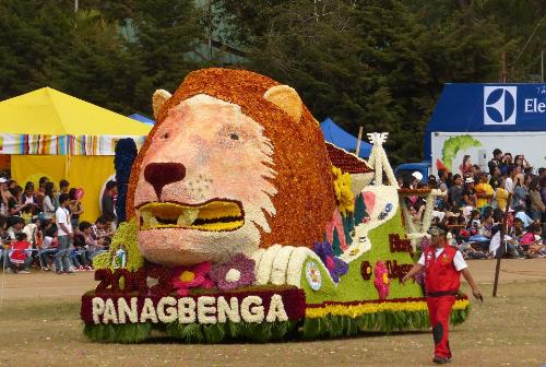 Panagbenga_Flower_Festival_Float_Parade - This is the "Panagbenga" Flower Festival in Baguio City, Philippines, where the different provinces, namely, Kalinga, Apayao, Bontoc, Ifugao, and Benguet, create parade floats designs with purely flowers. 

The Best Original and Creative float would win. This picture was taken by Engr. Paul Massilem of Baguio City.