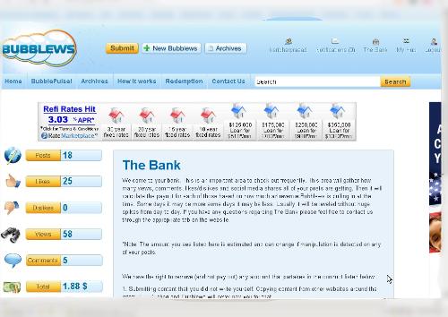 Make extra money - screen shot of bubblew earnings