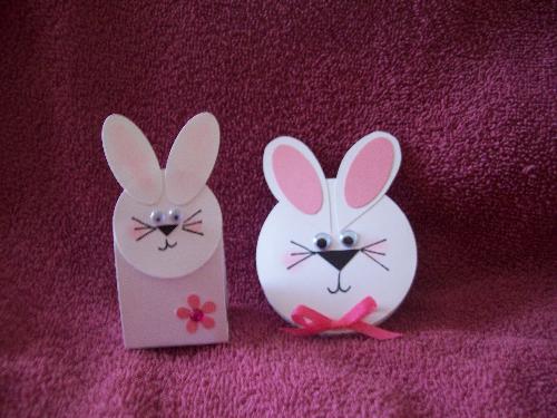 Bunnies for the craft sale. - One little bunny is for nuggets....one for peanut butter cups. Easter is on it's way!