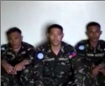 Pinoy peacekeepers hidden - being interviewed regarding their condition that they are being accomidated. 