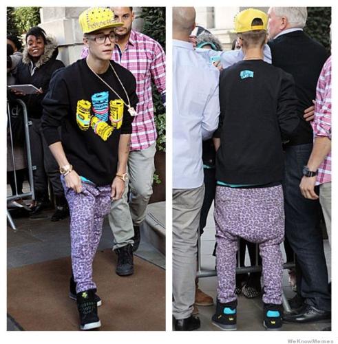 Justin Bieber  - silly pants