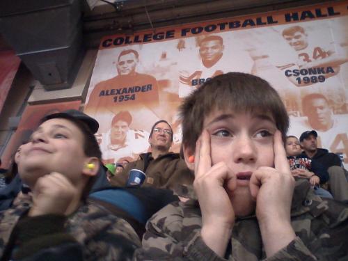 Boys at Monster Jam - My son and his friend at Monster Jam.