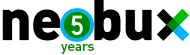 NeoBux Turns 5! - NeoBux's logo on turning 5 years.