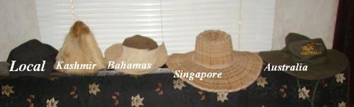 My collection of hats - I love collecting hats but am famous for losing them.