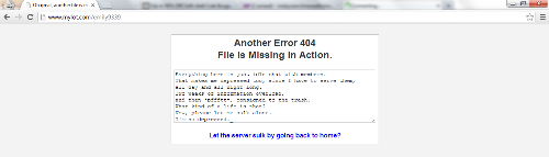 mylot - error 404 page - mylot has a depressed web server