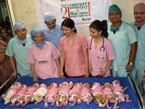 11 babies born to a mother in India - One wonders how she will handle this big resonsibility