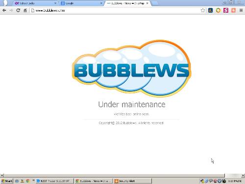 life - Screen shot of Bubblews under maintenance life - Screen shot of Bubblews under maintenance