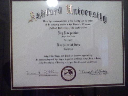 My beautiful diploma from ashford university - It took four years to get this diploma. Times I thought I wouldnt get there.. but yay..I did it.