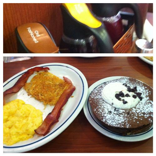IHop pancakes - I ordered the chocolate chip pancakes combo. 