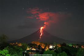 Moyon Volcano at Night - This is a picture from google of Mayon Volcano at night when it was erupting. 