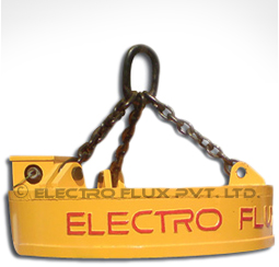 ELECTRO FLUX Circular Lifting Magnet can handle tones of scrap continuously throughout the day. It is used in metalworking plants to hoist and transport steel parts, forgings, casting, plates, booms, channels, angles, rods and bars. They save time and effort because they can lift steel more quickly and conveniently than any other mechanical device.    ELECTRO FLUX Scrap Lifting Magnets feature the highest lifting capacity. It can handle tonnes of scrap continuously throughout the day. It is used in metalworking plants to hoist and transport steel parts, forgings, casting, plates, booms, channels, angles, rods and bars.  They save time and effort because they can lift steel more quickly and conveniently than any other mechanical device. With a lifting magnet there is no need to attach and secure lifting supports and nor is it necessary to block up loads on the floor or to move for mechanical devices.  Applications  Applied to lifting and transporting magnet-conductive materials such as steels and irons in metallurgy industry ,mine industry,machinery industry and transportation industry and etc.   Features Rugged-all-welded construction with good moisture-proofing strong attraction force and low energy consumption. The energizing coils are designed to improve the electrical property and mechanical property of the energizing coils. Heat-resistant grade of insulating material reaches Grade C with long service life. Simple and convenient installation,operation and maintenance. 