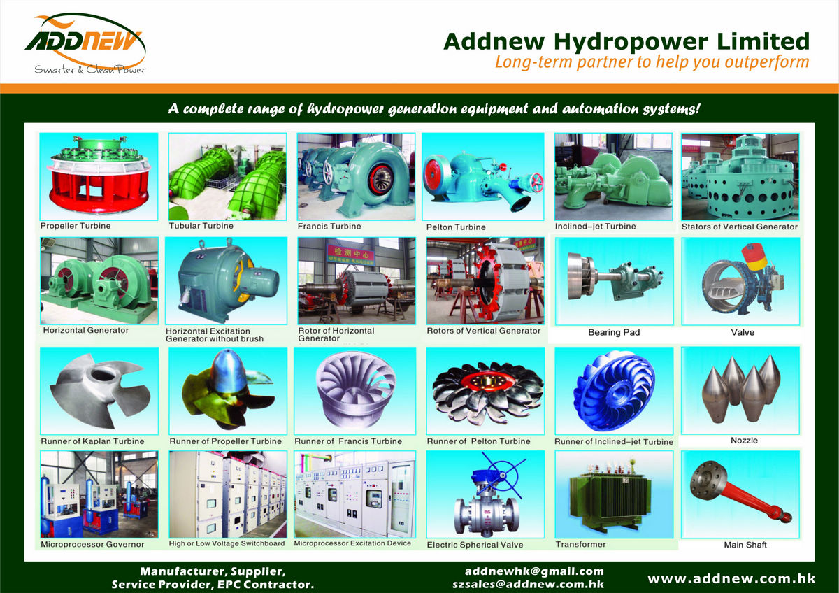 Addnew Hydropower Limited--Products Addnew Hydropower Limited--Products