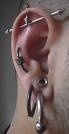 Pierced ear - a pierced ear