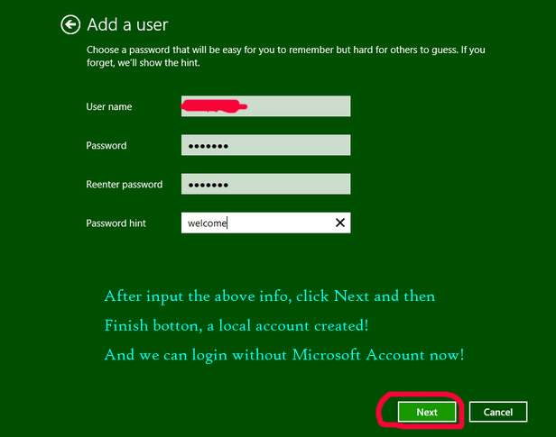 add account for Windows 8.1, create account for Windows 8.1, create user for Windows 8.1