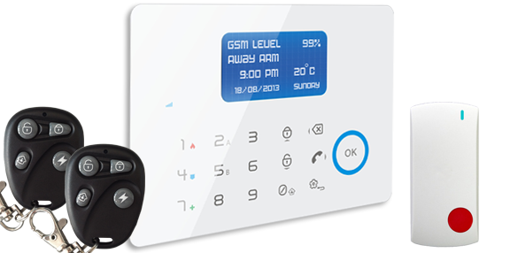 Wireless touch pad alarm systems