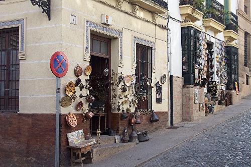 Rhonda, Spain - A street in the old part of Rhonda.