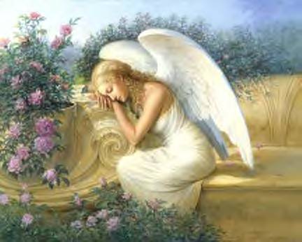 serenity Garden - angel in the garden.