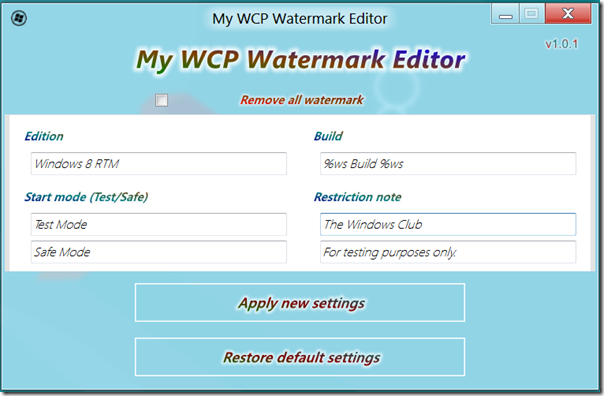 Windows Watermark Removal