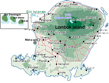 Lombok map