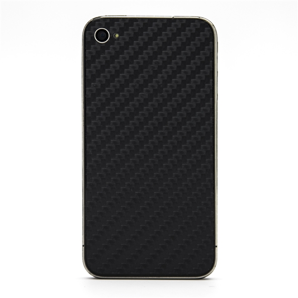 iPhone 4S Black Carbon Fiber Full Body Wrap