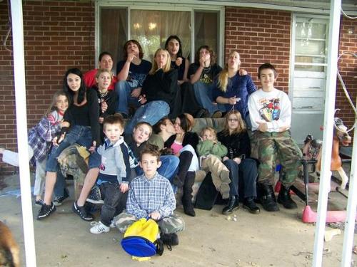 my kids - Not all of them are mine by birth.  But they are my kids that I have taken in.  They are all friend and this was my 3year olds b-day party