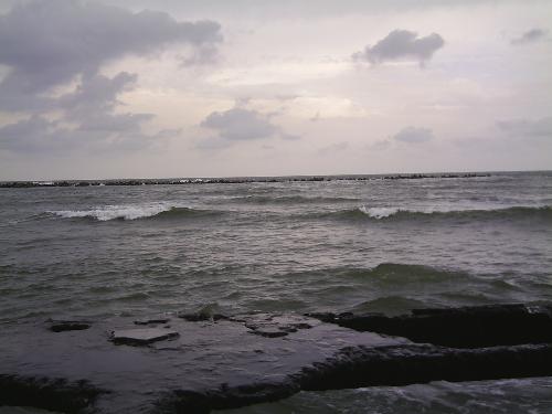 the sea - this is the at home where i was born. i love it. when it's cloudy it becomes almost black. actualy it is called the black sea :)