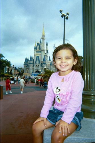 My daughter in Disney World - We took her to Disney World for the first time. She loved it so much.