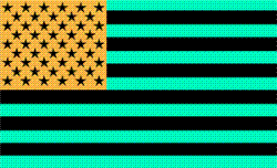 optical illusion - us flag illusion