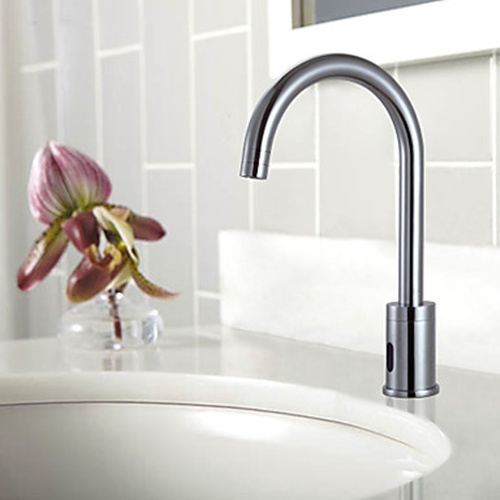 Chrome Finish Brass Sensor Bathroom Sink Faucet Chrome Finish Brass Sensor Bathroom Sink Faucet