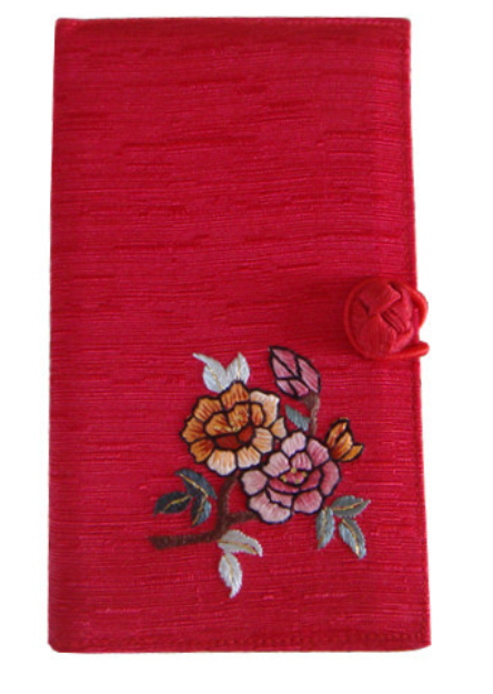 Chinese handmade silk embroidery card holder